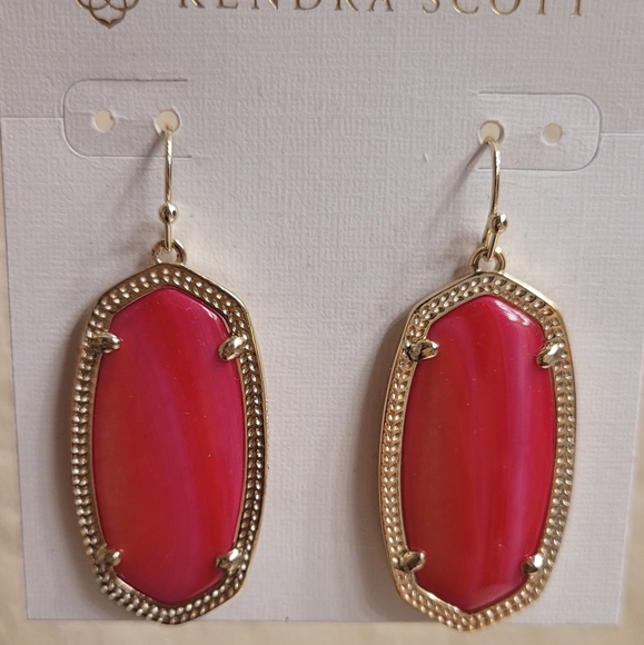 Kendra Scott Red Mother of Pearl Elle Earrings - Picture 10 of 16